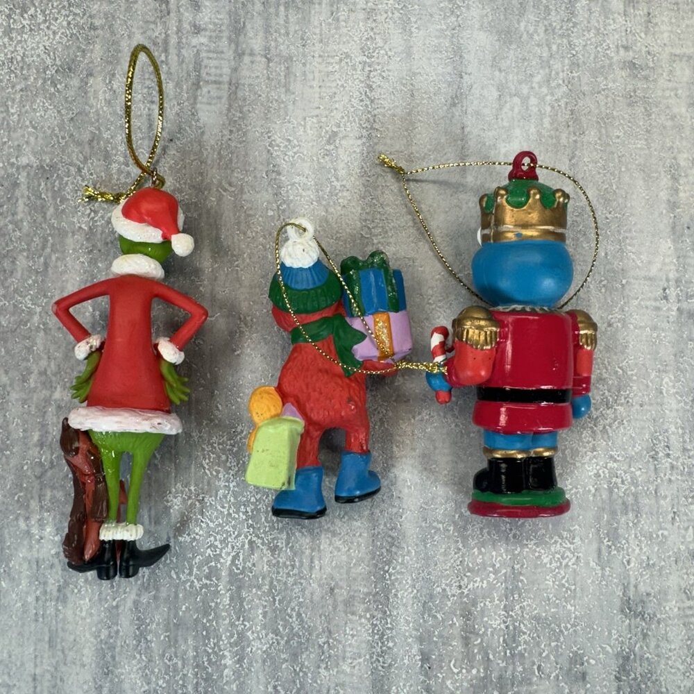 Kurt Adler Sesame Street Cookie Monster Elmo Christmas Ornaments Plus Grinch - Picture 5 of 9